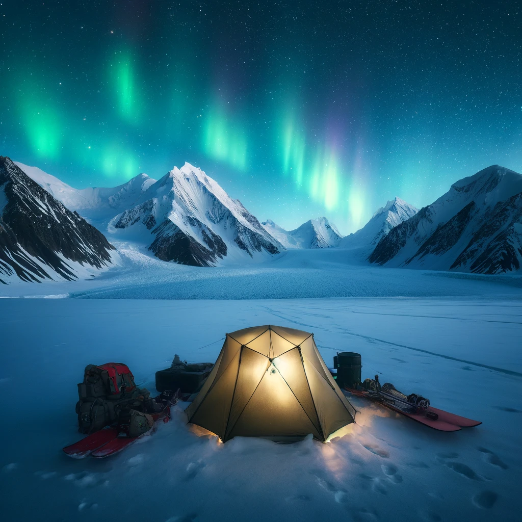 Ice Camping in Alaska