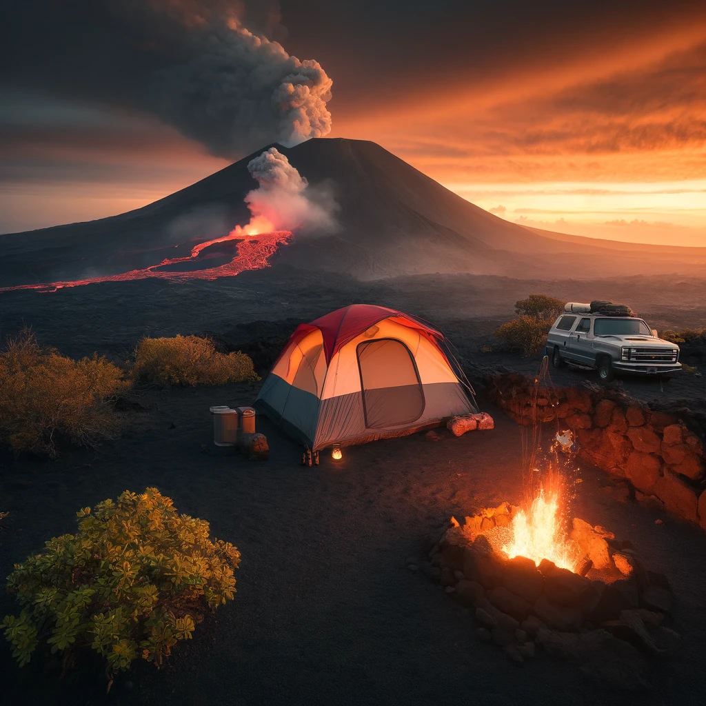 Volcano Camping in Hawaii